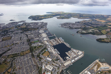 Aerial view of Devonport Royal Dockyard