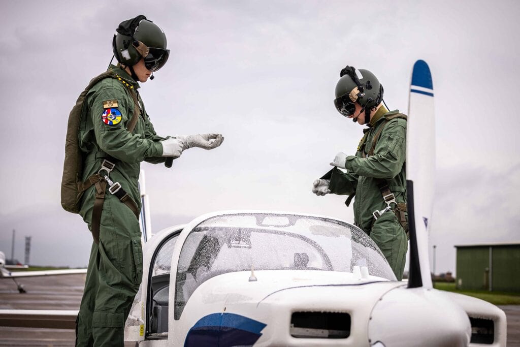 Image of a Ukrainian fast jet pilots