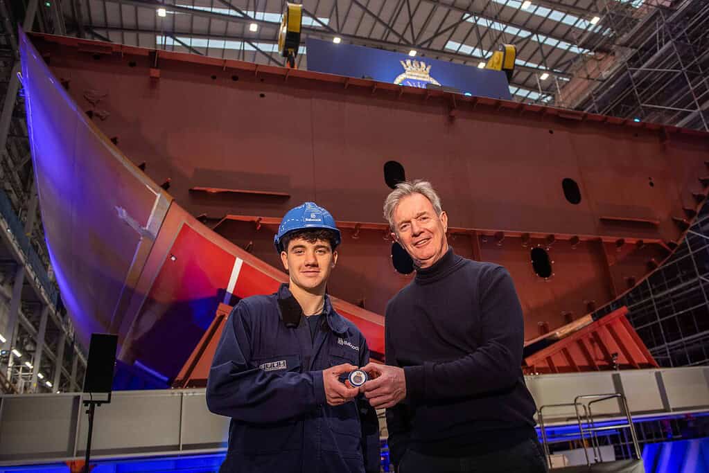 Sir Nick Hine at Keel laying of HMS Formidable